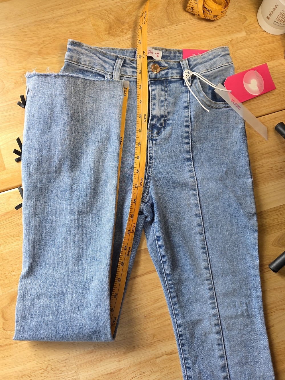 NWT Denim Diva Bow Detail Girls Jeans - Picture 3 of 6